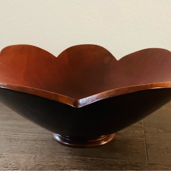 mid century modern Wooden Bowl  13” - Picture 2 of 13